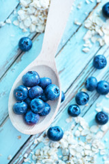 oat flakes and blueberry