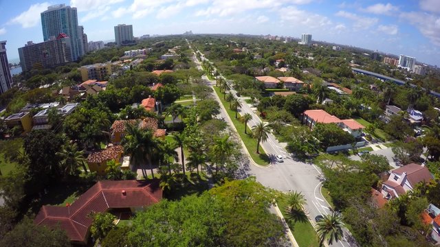 Aerial Miami Brickell neighborhoods