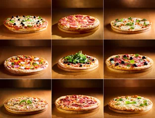 Foto op Canvas pizza collage © Nitr