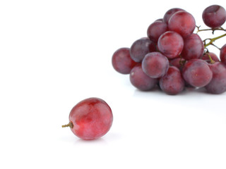 red grape isolated on white