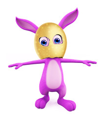 Easter Bunny with funny pose