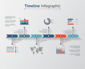 Time line vector infographic