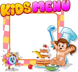 Obraz premium children's menu with alarm clock