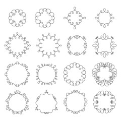 Simple elegant vignette lineart frames.