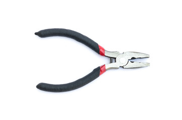 Obraz premium Black pliers isolated on white