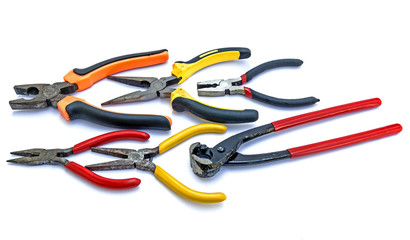 Set of tools isolated on white