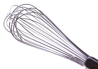 Schneebesen, Ausschnitt, weißer Grund, Studio