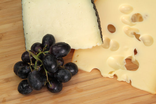 Cheese and grape