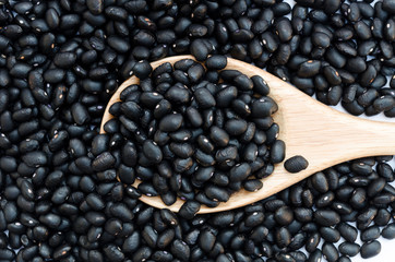 Black beans isolated on white