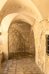 Fototapeta premium Stone arches and gallery in old Jaffa