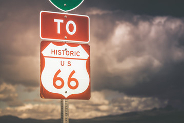 Route 66 Highway Sign