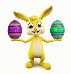 Easter Bunny with colourful eggs