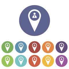 Man pointer flat icon