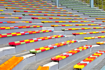 Fototapeta premium Empty Seats of old stadium.