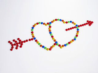 multi color of coated chocolate