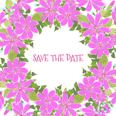 Frame with floral background