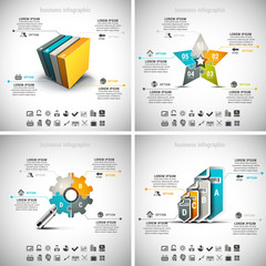 4 in 1 Business Infographics