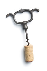 corkscrew and cork