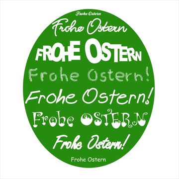 Rieseosterei mit den W&uuml;nschen Frohe Ostern