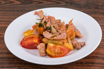 Pork and pineapple salad