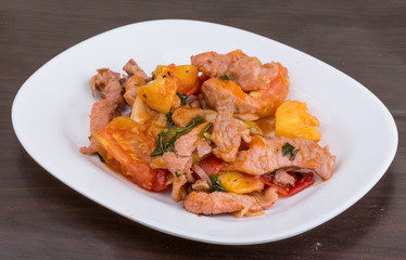 Pork and pineapple salad