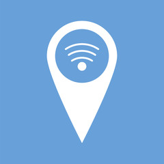 Wi-fi pointer white icon