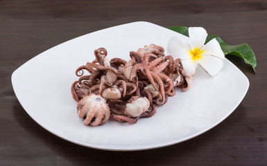 Boiled octopus