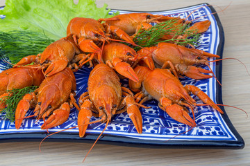 Boiled crayfish