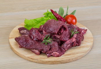 Raw venison