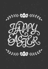Fototapeta na wymiar Easter Typographic Greeting Card Template