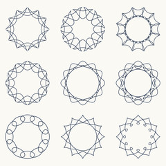 Geometric ornaments.