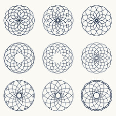 Geometric ornaments.