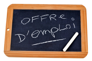 Fototapeta premium Ardoise avec offre d'emploi