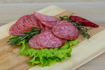 Sliced salami