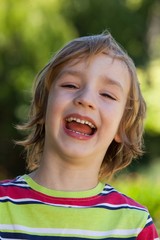 Cute little boy in the park