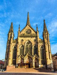 Fototapeta na wymiar Temple Saint-Etienne of Mulhouse. Alsace, France