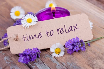 Foto op Canvas Time to relax mit duftendem Lavendel © Floydine
