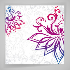 Abstract  floral background with oriental flowers.