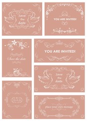 Vintage templates for wedding invitations