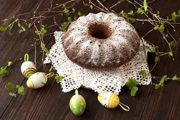 Easter still life with cake