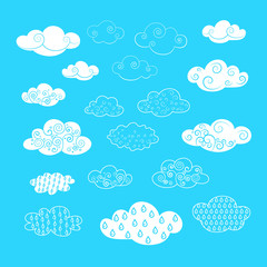 Fototapeta premium Vector clouds.