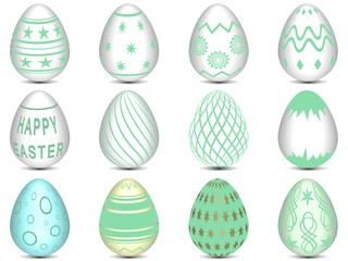 12 Green Easter Eggs