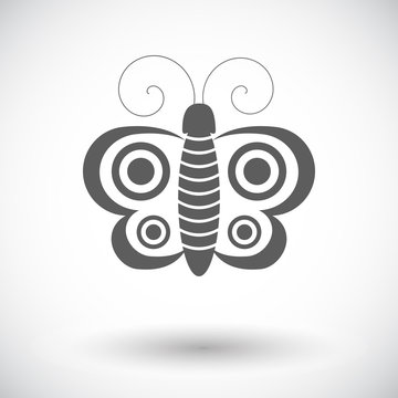 Butterfly single icon.