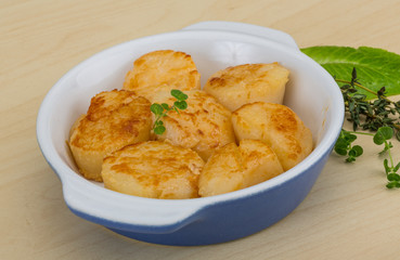 Grilled scallops