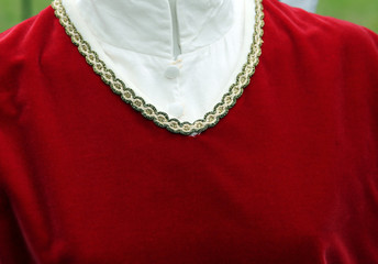 Red Jersey with golden decoration in medieval style