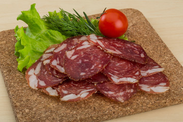 Sliced salami