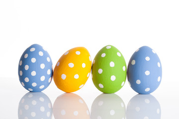 easter eggs isolated on white