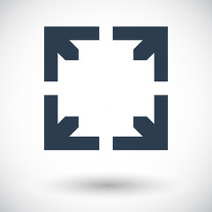 Deploying video flat icon.