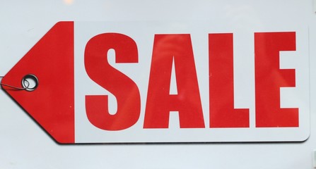 Symbolize sales on wall background