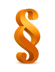 Paragraph Symbol 3D orange